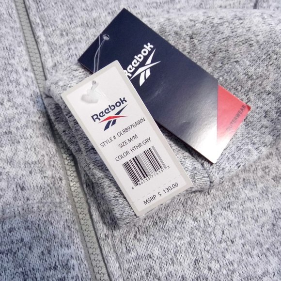 Reebok Taped HOODIE Grey NWT - Picture 5 of 12